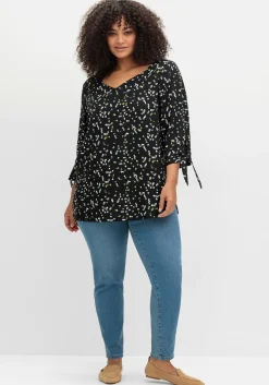 Tunika mit Print und Knotendetail am Ärmel