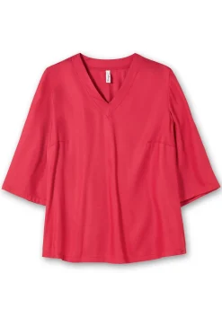 Tunika mit 3/4-Ärmeln und V-Ausschnitt