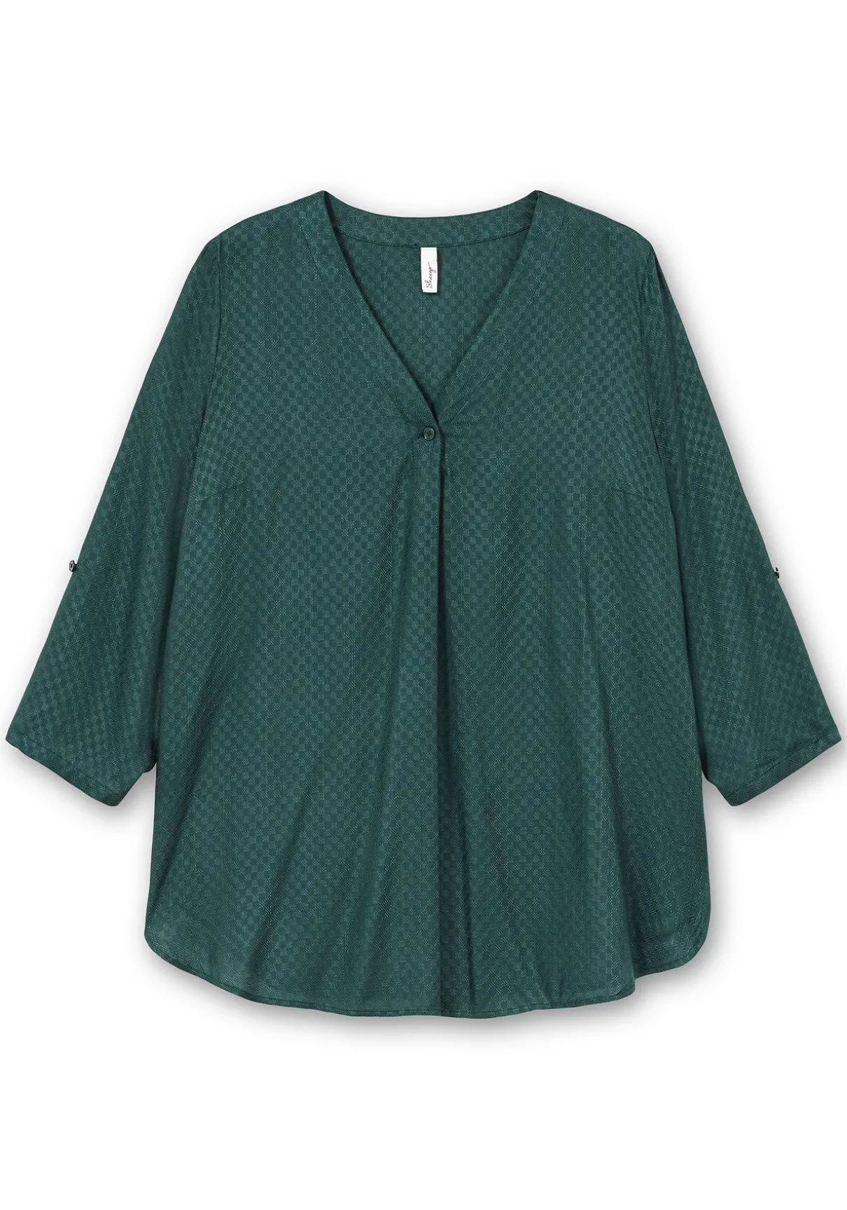 Tunika mit V-Ausschnitt, in strukturierter Optik