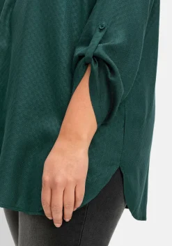 Tunika mit V-Ausschnitt, in strukturierter Optik