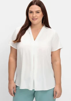 Tunika mit V-Ausschnitt und Faltendetail vorn