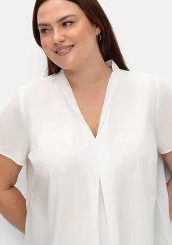 Tunika mit V-Ausschnitt und Faltendetail vorn