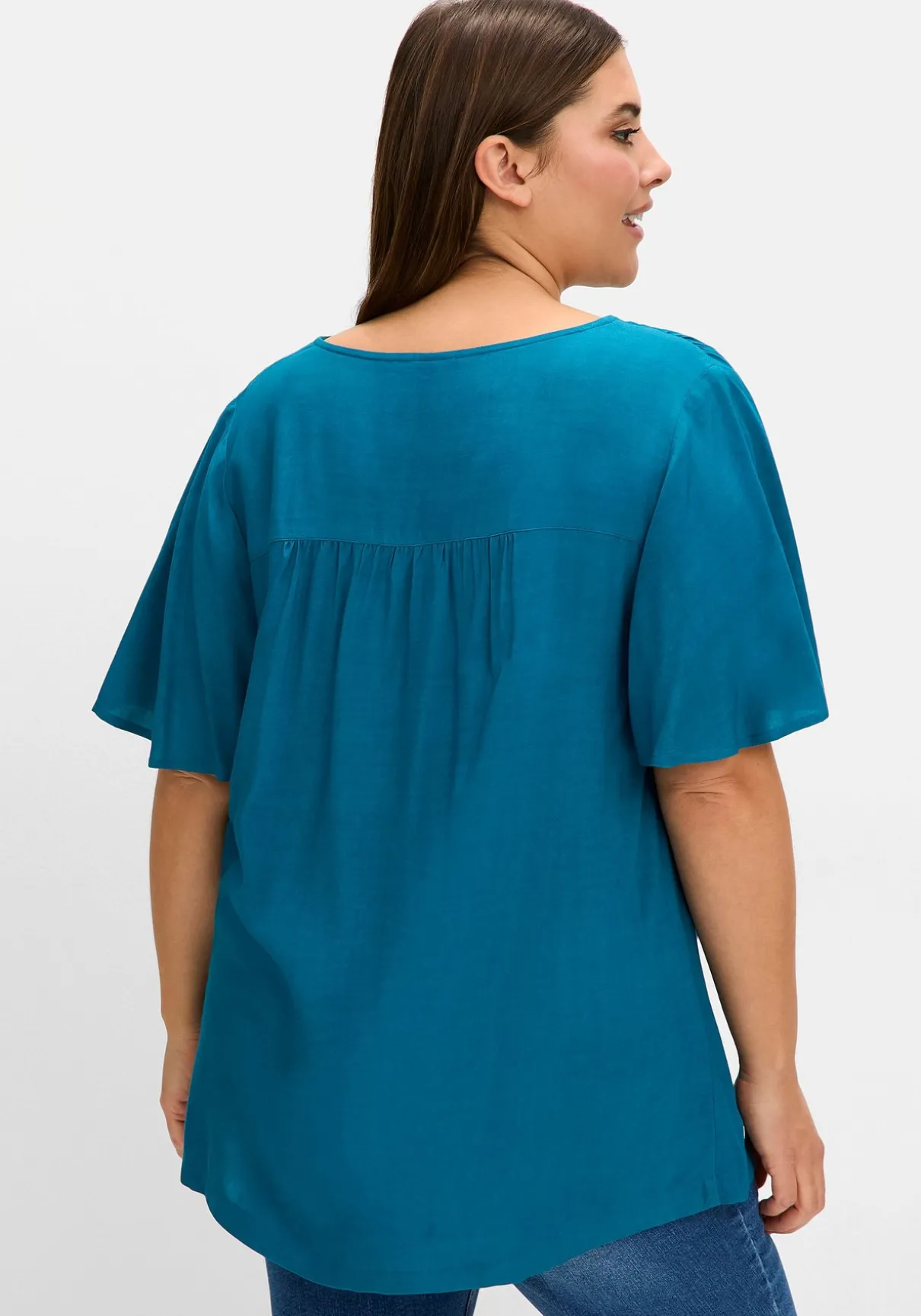 Tunika mit weitem Ärmel, in leichter A-Linie