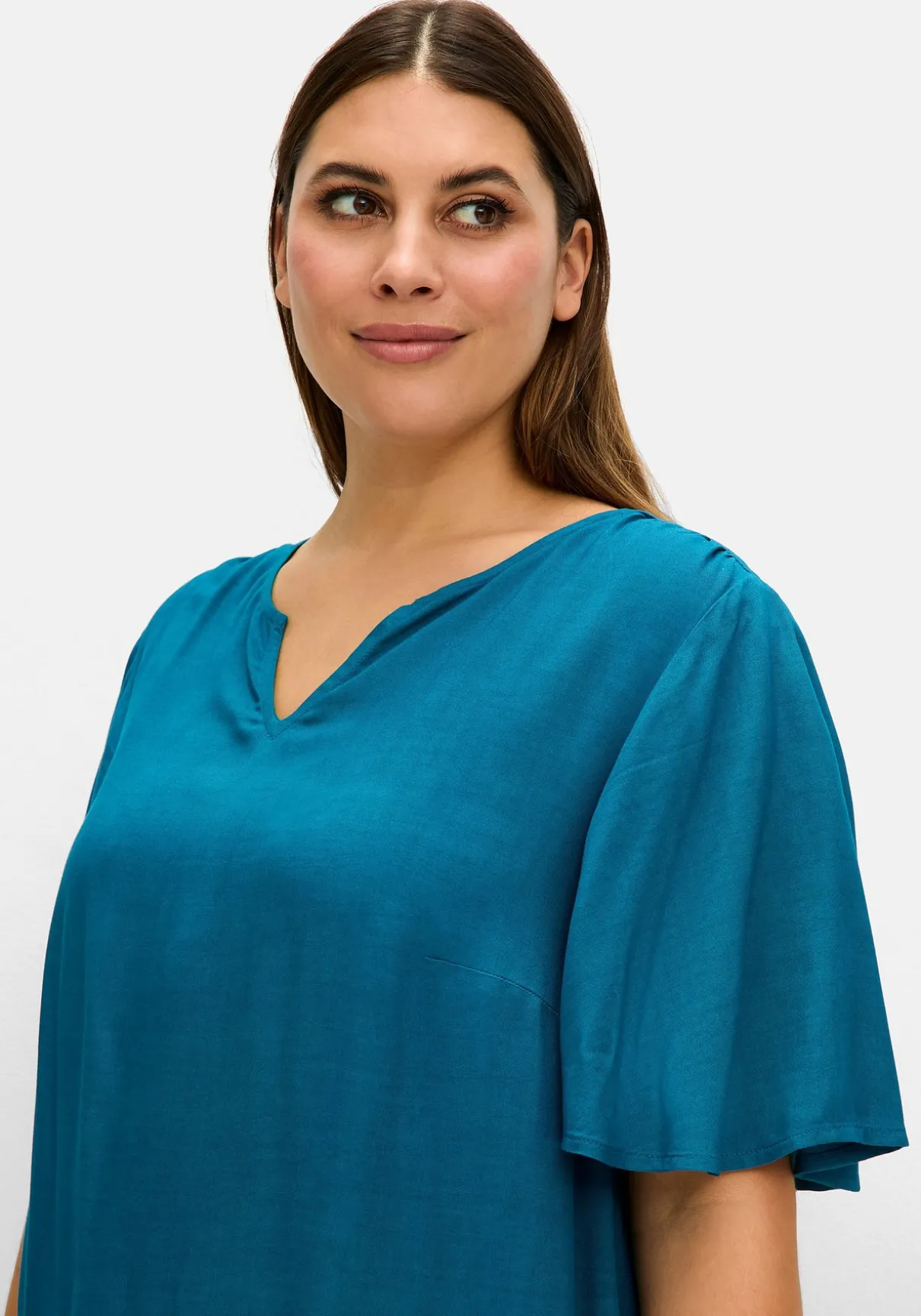 Tunika mit weitem Ärmel, in leichter A-Linie