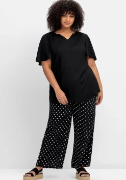 Tunika mit weitem Ärmel, in leichter A-Linie