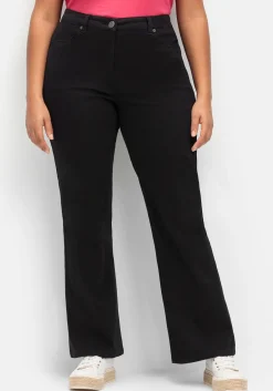 Twillhose in Bootcutform mit Shaping-Einsatz