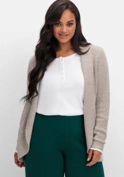 Verschlusslose Strickjacke mit Schalkragen