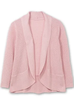 Verschlusslose Strickjacke mit Schalkragen