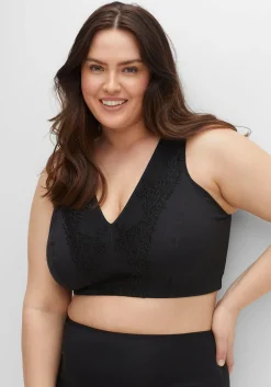 Verschlussloser BH ohne Bügel, mit Spitze