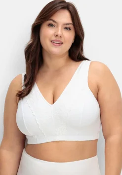 Verschlussloser BH ohne Bügel, mit Spitze