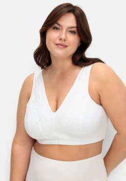 Verschlussloser BH ohne Bügel, mit Spitze