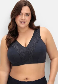 Verschlussloser BH ohne Bügel, mit Spitze