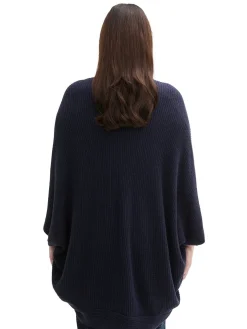 Verschlussloses Strickcape in Zipfelform