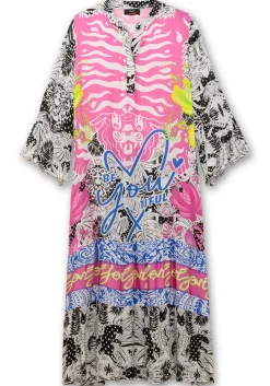 Volantkleid im Multicolor-Mustermix