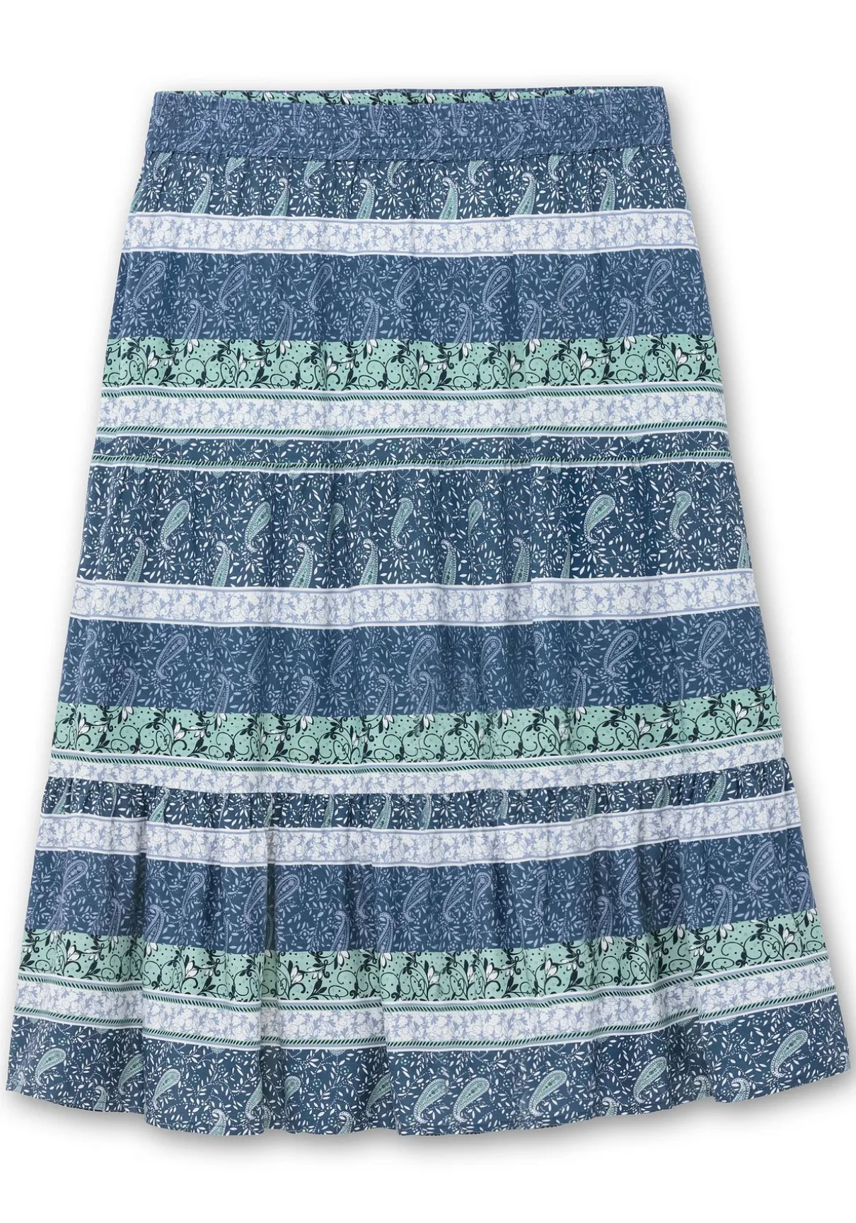 Volantrock mit Paisleydruck, in leichter A-Linie
