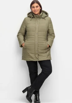 Warm wattierte Steppjacke mit Kapuze