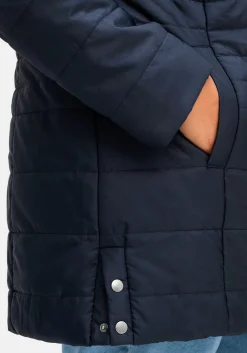 Warm wattierte Steppjacke mit Kapuze