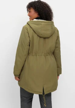 Wattierte Jacke im Parka-Stil mit kuscheliger Kapuze