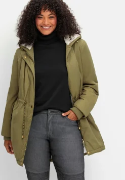 Wattierte Jacke im Parka-Stil mit kuscheliger Kapuze