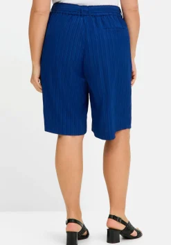 Weite Bermudas in Struktur-Qualität, mit Schlupfbund