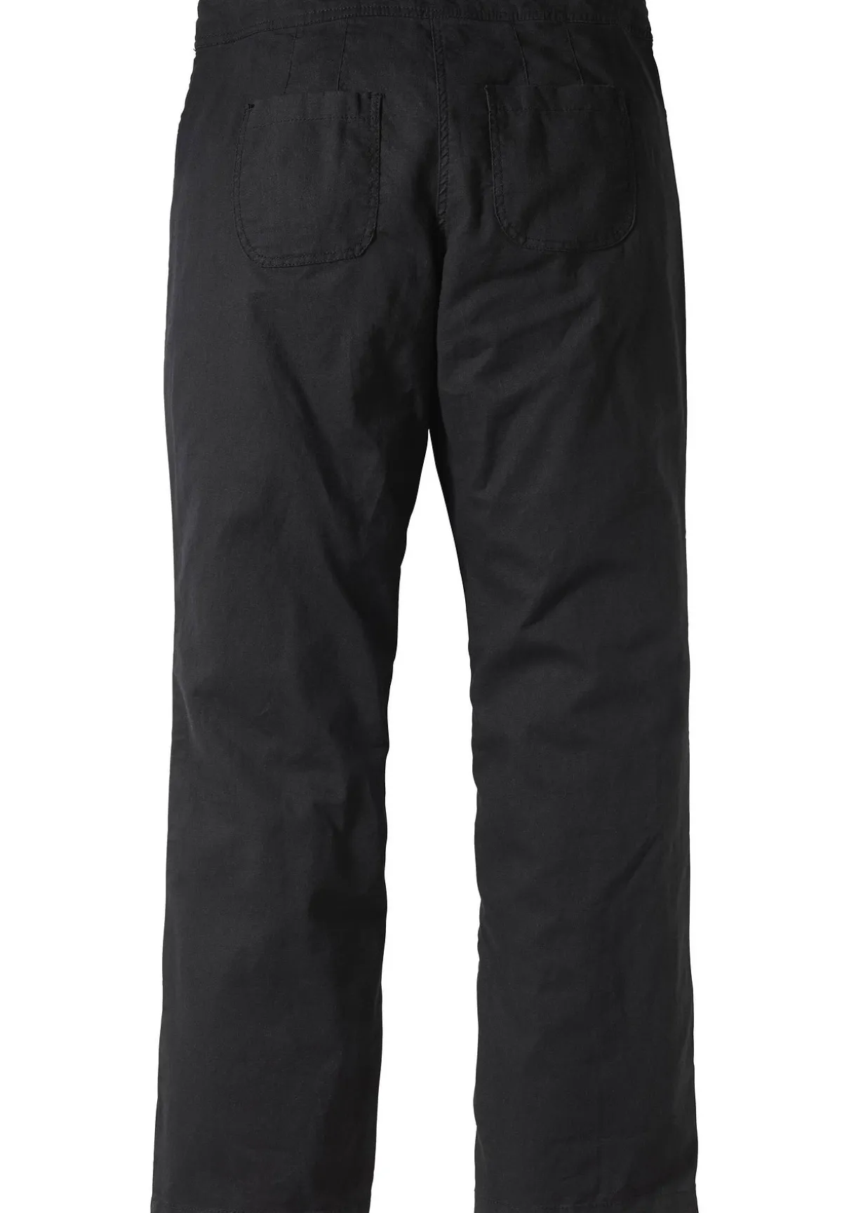 Weite Bootcut-Hose mit Leinenanteil