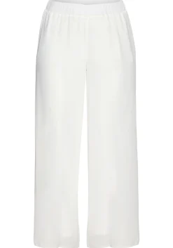 Weite Chiffonhose im Lagenlook, gefüttert