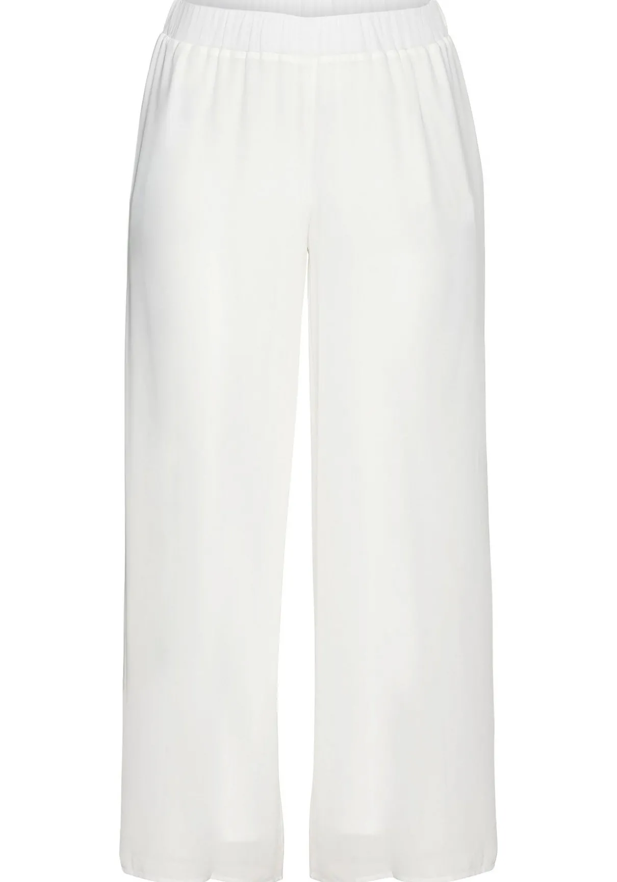 Weite Chiffonhose im Lagenlook, gefüttert