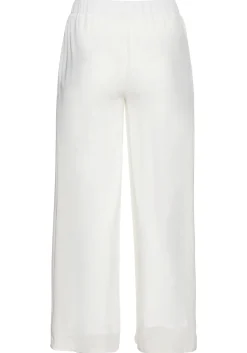 Weite Chiffonhose im Lagenlook, gefüttert
