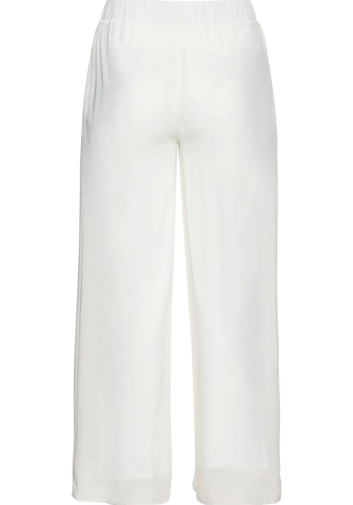 Weite Chiffonhose im Lagenlook, gefüttert