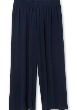 Weite Chiffonhose im Lagenlook, gefüttert