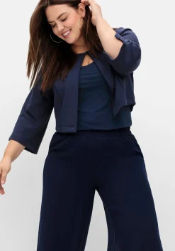 Weite Chiffonhose im Lagenlook, gefüttert