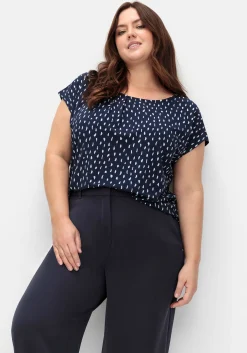 Weite gepflegte Hose mit Teilgummibund