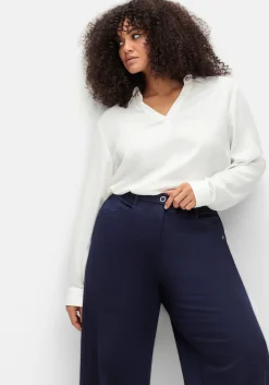 Weite Hose im Chino-Stil, aus leichtem Twill