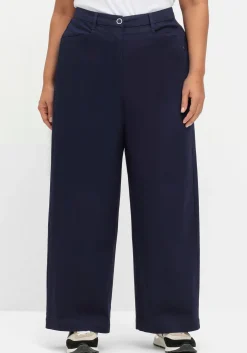 Weite Hose im Chino-Stil, aus leichtem Twill