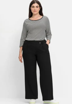 Weite Hose im Curvy-Schnitt ELLA mit Bundfalten