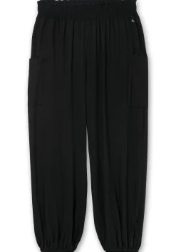 Weite Hose mit breitem Smokbund und Seitentaschen