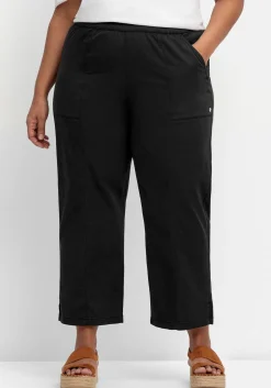 Weite 7/8-Hose mit Gummizugbund