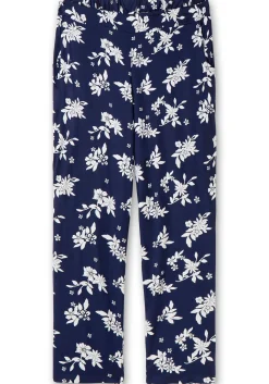 Weite Hose mit Rundum-Dehnbund und Blütendruck