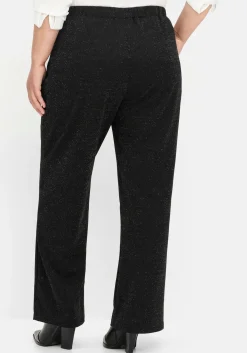 Weite Hose mit Schlupfbund, aus Effektgarn