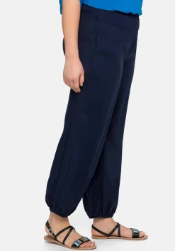 Weite Hose mit Smokbund, aus Viskose