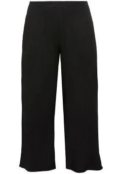 Weite Hose mit Smokbund und Taschen