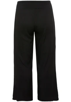 Weite Hose mit Smokbund und Taschen