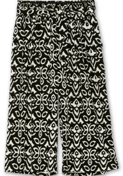 Weite 7/8-Hose mit Smokbund und Ethnoprint