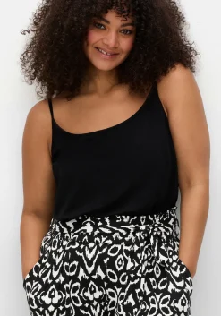 Weite 7/8-Hose mit Smokbund und Ethnoprint