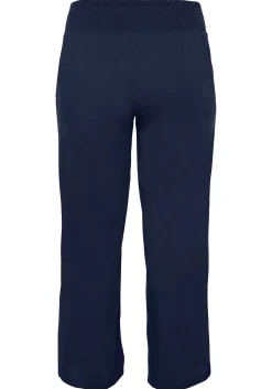 Weite Hose mit Smokbund und Taschen