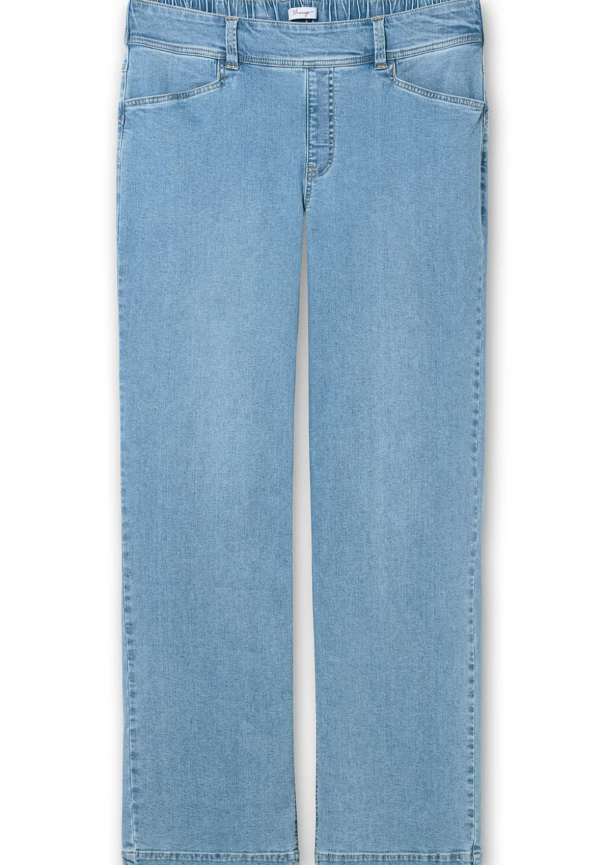 Weite Jeans im Curvy-Schnitt ELLA, mit Teilgummibund