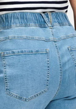 Weite Jeans im Curvy-Schnitt ELLA, mit Teilgummibund