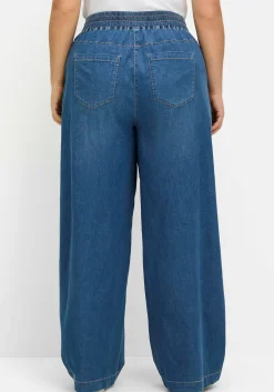 Weite Jeans mit Schlupfbund, in leichter Qualität