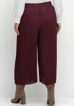 Weite Plisseehose in 7/8-Länge, mit Stretchbund