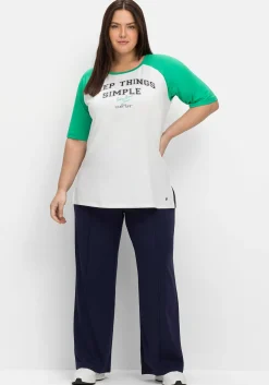 Weite Sporthose mit Teilungsnaht vorn